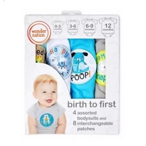 NIB. Wonder Nation Baby Bodysuit Set - Picture 1 of 7